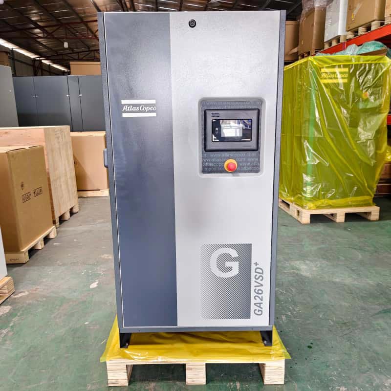 Atlas Copco õhukompressor originaal GA26 VSD + 26kW 35hj muutuva kiirusega õli sissepritsega pöörleva kruviga õhukompressor 13bar