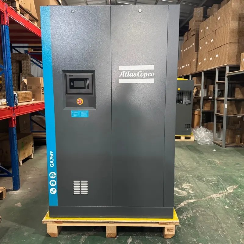 Atlas Copco GA75FF õli sissepritsega kruvikompressor 75 kW 100 hj integreeritud kuivati ​​originaal