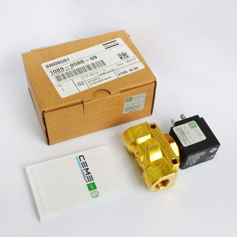 Atlas COPCO muunduri solenoidventiil GA37VSD metallimudel 1089058009 tööstuslike kompressorite jaoks